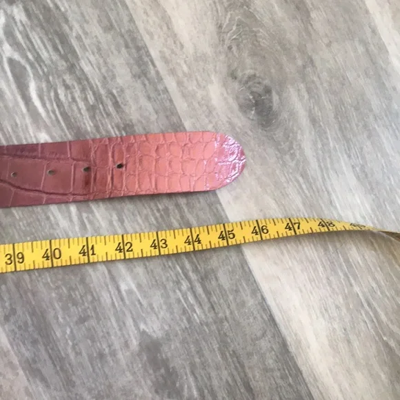 Garuglier’s leather belt XL maroon purple stones silver buckle made in … - Picture 10 of 17